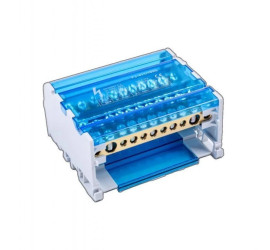 Blok rozdzielczy na szynę TH35 lub do pow. Płaskich 100A 4x11 FJ-411/100B 90242