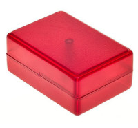 Z-23B-cz Obudowa z tworzywa Z23Bcz wymiary: 84x59x37mm - półprzezroczysta, czerwona - ABS