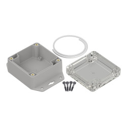Obudowa ogólnego użytku ABS szerokość zew. 75mm długość zew. 75mm wys. zew. 45mm RS PRO IP65 Jasnoszary