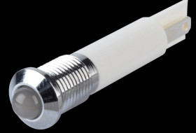 Q8P1CXXW220E Indicator LED, 220 V AC, 8 mm, FASTON, white/BrC