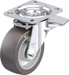 Blickle 936463 L-ALST 100K-ST-AS Rolka obrotowa z blachy stalowej Średnica koła: 100 mm Maksymalne obciążenie: 250 kg 1