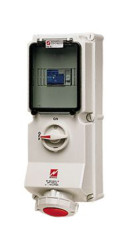 63A 400 V MENNEKES Czerwony, biały Montaż ścienny IP67