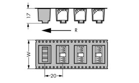 WAGO 250-206/353-604/997-406 Zacisk sprężynowy 1.50 mm² Ilość styków 6 czarny 160 szt.