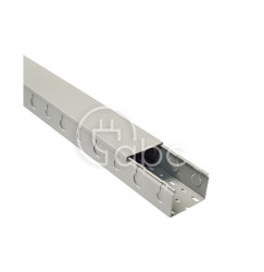 Korytko kablowe pełne perforowane TPD, 75x50x2000 mm, szare PVC, B08204