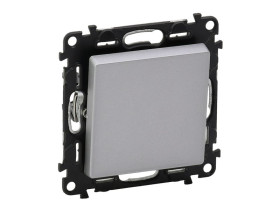 VALENA LIFE Wyłącznik zwierny przycisk przełączy no/nc aluminium 6A - 250V 752311 LEGRAND