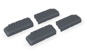 Hinge, ABS, (L x W x H) 100 x 23.4 x 36.5 mm, graphite gray, for B 233012/B 273612, 96330004