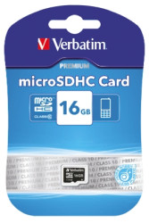 Karta Micro SD MicroSDHC, 16 GB Nie HC, Verbatim Premium 600x