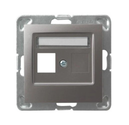 IMPRESJA Obudowa gniazda teleinformatycznego pojedynczego tytan GPK-1Y/p/23