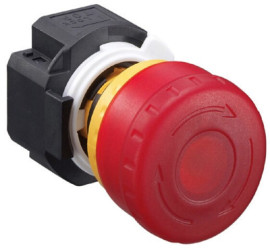 Emergency stop, turn/pull release, mounting Ø  16 mm, illuminated, 1 Form A (N/O) + 3 Form B (N/C), XA1E-LV313Q4R