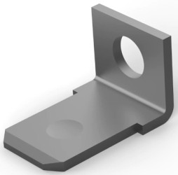 Faston plug, 6.35 x 0.81 mm, L 11.18 mm, uninsulated, angled, 42117-2