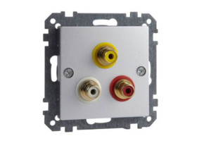 MERTEN SYSTEM M Gniazdo wtykowe złącza audio/wideo aluminium MTN4351-0460 SCHNEIDER ELECTRIC