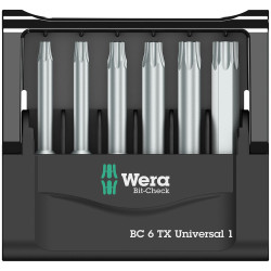 Wera 05056472001 Mini-Check Torx Bits 50mm, 6-Piece Set