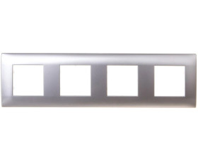 DANTE Ramka poczwórna tworzywo ASA inox 454184