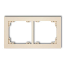 DECO Ramka podwójna beżowy 1DR-2