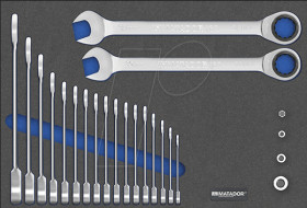 8164 2183 Comb. Ratchet Spanners XL, 23-piece