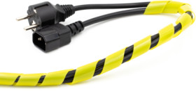 Cable bundle hose, bundle-Ø 15 to 105 mm, PE, yellow, 10 m, HS-SPF-15105G