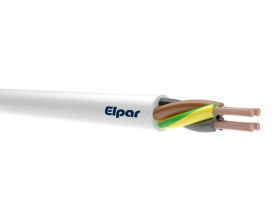 Przewód OWY 4x0,5 mm2 (300/500V) oponowy warsztatowy H05VV-F (krążki 100m) biały 5901854433219 ELPAR