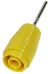 3253-PCB-GE Gniazdo bezp. 4mm, przył.lut. do PCB, 25A, żółte mont.pion., bolec 1,9x22mm, 1kV / kat.III, ELECTRO-PJP, 3253PCBGE