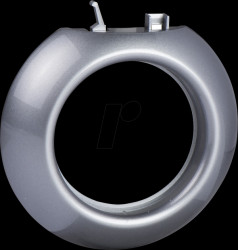 WDE011441 End frame, silver-effect, round, Renova, retro-design