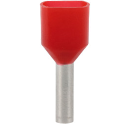 TruConnect Twin Cord End Ferrules 1mm Red Pack of 100