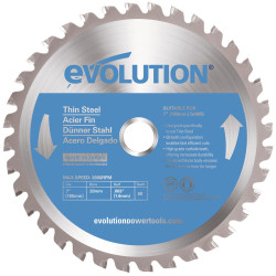 Evolution EVOBLADE Thin Steel Cutting Circular Saw Blade 180 x 20mm x 36T