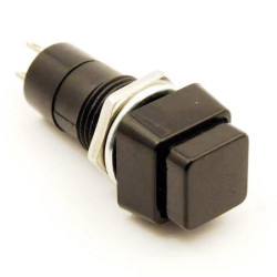 Przełącznik chwilowy OFF-(ON) czarny kwadrat, PBS-12B