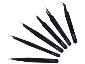 Zestaw pęset antymagnetycznych ESD 6 sztuk