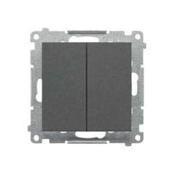 Simon 55 Przycisk poczwórny (moduł) 10 AXm, 250 V~, szybkozłącza Grafitowy mat TP4.01/116