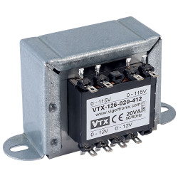 Vigortronix VTX-126-020-412 Chassis Transformer 2x115V 20VA12V&#x2B;12V