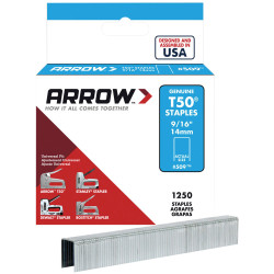 Arrow A50924 T50 Staples 14mm (9/16in) Box 1250