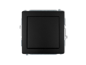 DECO Wyłącznik schodowy (jeden klawisz bez piktogramu) czarny mat 12DWP-3.1 KARLIK