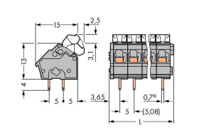 WAGO 256-405/334-000 Zacisk sprężynowy 2.50 mm² 160 szt.