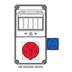 Rozdzielnica 5x16A 3x16A INA=32A IP54 SB-052505-S0030-54