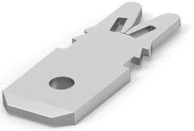 Faston plug, 4.75 x 0.81 mm, L 12.5 mm, uninsulated, straight, 0.16-1.02 mm², AWG 34-18, 4-1601058-2