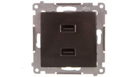 Simon 54 Ładowarka 2Xusb 2.1A 5V/Dc Antracyt Dc2usb.01/48