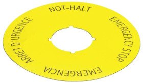 Znak zatrzymania awaryjnego Wieland Electric SNH 6010 (S x W) 75 mm x 75 mm 1 szt.