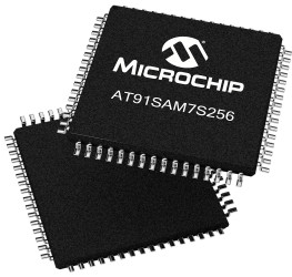 Mikrokontroler Microchip AT91 LQFP 64-pinowy Montaż powierzchniowy ARM7TDMI 256 kB 32bit CAN: 55MHz RAM:64 kB Ethernet: