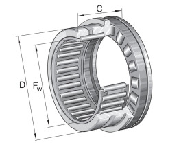 Łożysko wałeczkowe-igłowe NKXR35-XL Ø wew: 35 mm Ø zew: 47 mm Osiowy walec cylindryczny, Rolka igłowa szerokość 30 mm