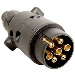 HP Autozubeh&#xF6;r 28254 Trailer connector 7-pin socket plug Plastic Black