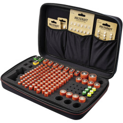 VOLTCRAFT BB-146-1 Battery case 146x AAA AA C D 9V PP3 L x W x H 410 x 270 x 9