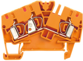 Through terminal block, spring balancer connection, 0.5-4.0 mm², 3 pole, 32 A, 8 kV, orange, 1770870000
