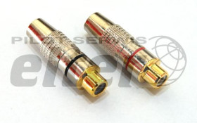 Gniazdo cinch/RCA srebrno-złote