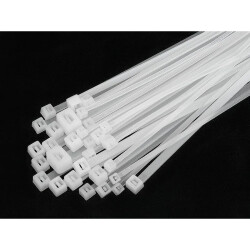 Opaski zaciskowe 2,5x160mm białe (opakowanie 100szt) / 41-048