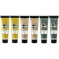 Scola DBPWM300/6/A Block/lino Printing Ink Metallic 6x300ml Set