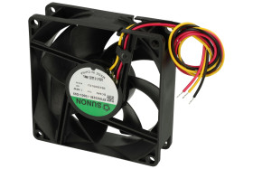 Wentylator; EF80252B1-1000U-G99; 80x80x25mm; kulkowe; 24V; DC; 1,56W; 69,5m3/h; 33dB; 65mA; 3200RPM; 3 przewody; Sunon; RoHS; 8÷