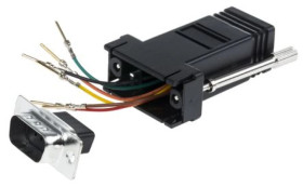 Adapter do złączy RJ, Bez ekranowania, 9-stykowe D-sub męskie, RJ11