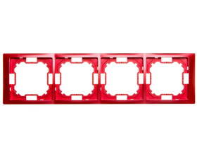 Simon Basic Neos Ramka poczwórna rubinowy BMRC4/033