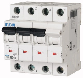 Wyłącznik nadprądowy 3P+N C 20A 6kA AC PL6-C20/3N 106911