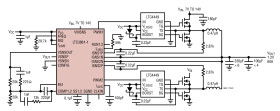 Dual, Multiphase Step-Down Voltage Mode DC/DC Controller with Accurate Current Sharing