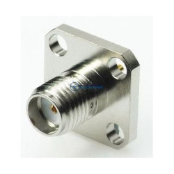 gniazdo SMA montażowe na 4 otwory, zaciskane na RG58